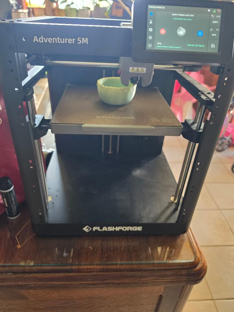 Imprimante 3d Flashforge Adventurer 5M, Wi-Fi intégré, Enlèvement, Utilisé, FLASHFORGE