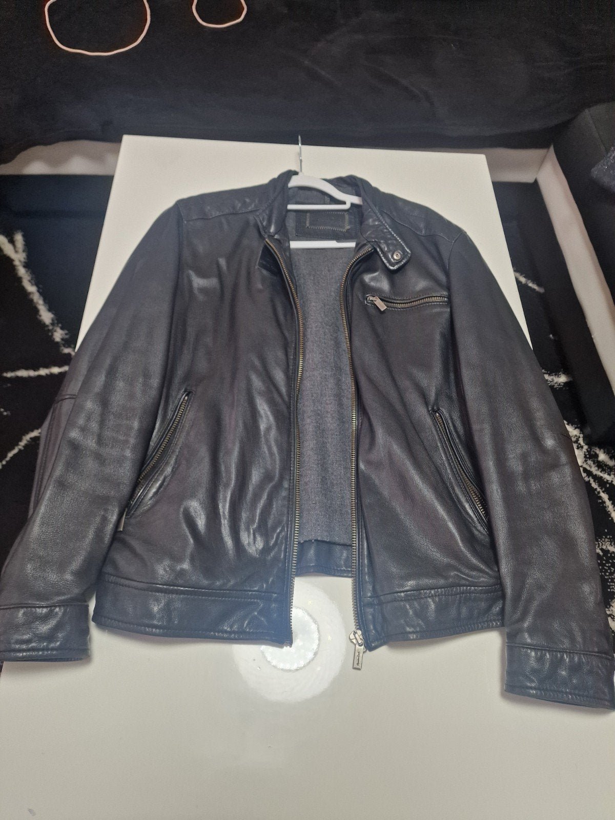 leren jass., Ophalen, Maat 52/54 (L)