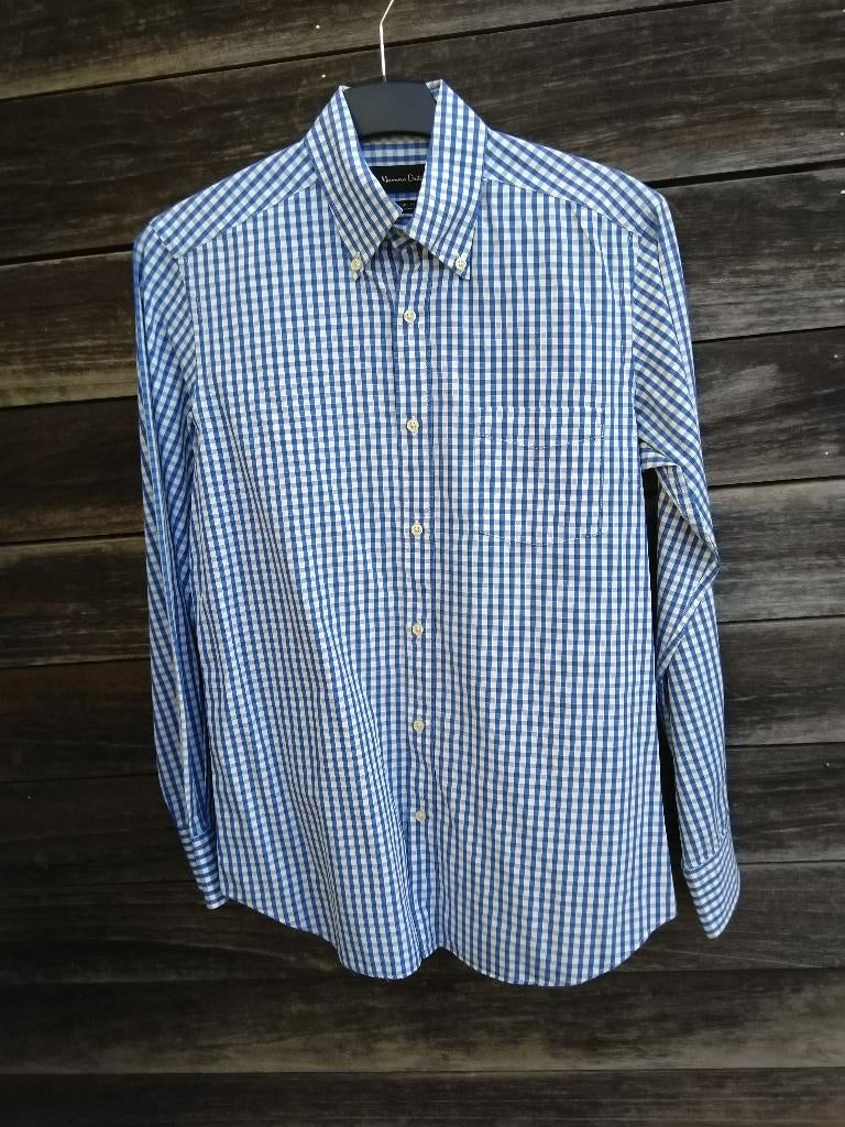 Massimo Dutti : Blauw en Wit Heren Hemd In T S, Ophalen of Verzenden, Zo goed als nieuw, Blauw, Massimo Dutti
