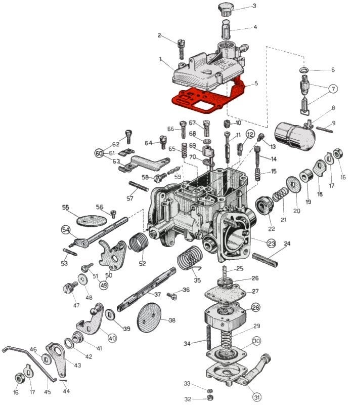 FIAT 238 - Joint de carburateur - NEUF, Envoi, Neuf, Fiat