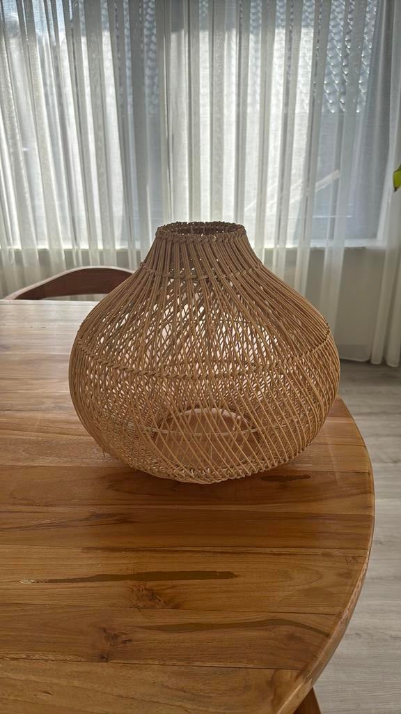 Rotan rieten lampenkap, Huis en Inrichting, Lampen | Lampenkappen, Ophalen of Verzenden, Zo goed als nieuw