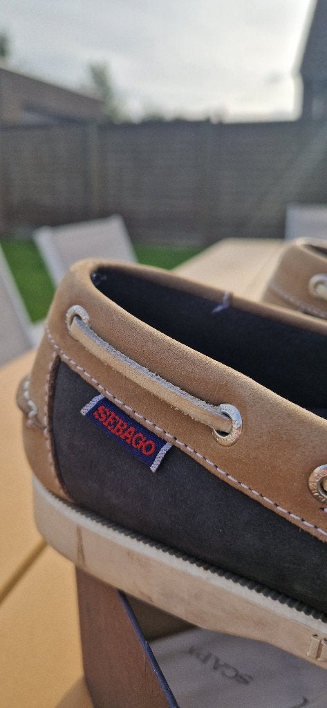 Sebago docksides, Sebago, Blauw, Gedragen, Loafers