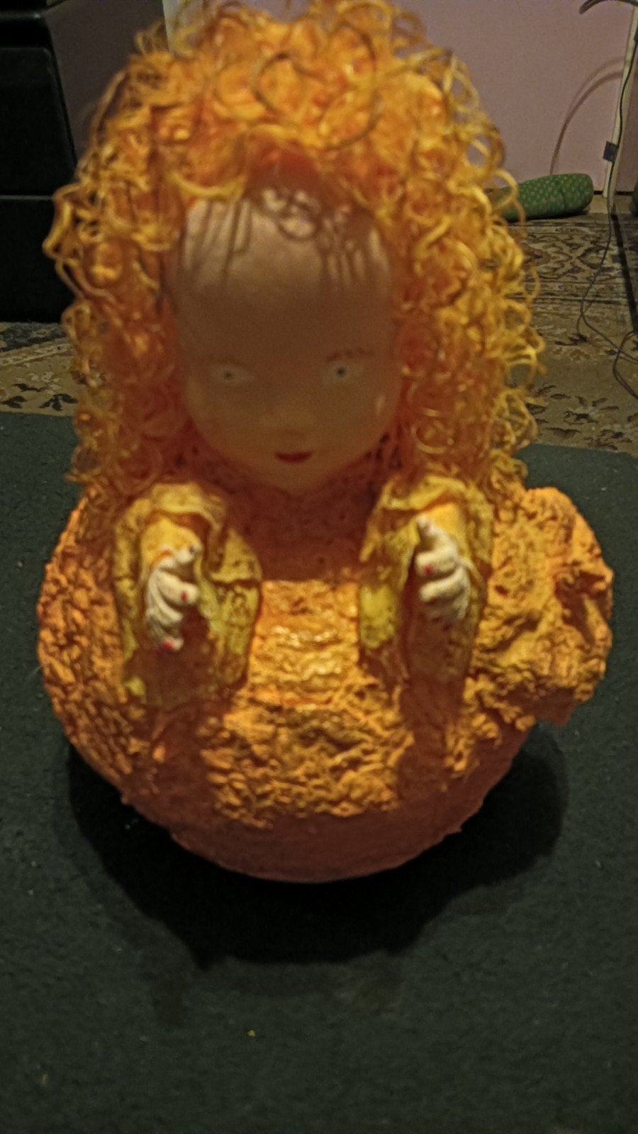 Pompoen pop, Oranje, 28 cm, Ophalen of Verzenden, Zo goed als nieuw