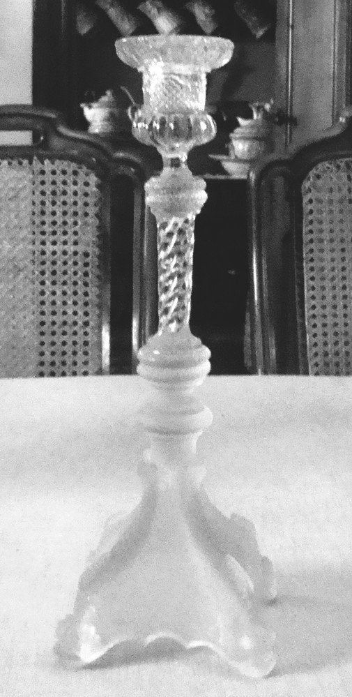 BOUGEOIR en VERRE, Enlèvement, Verre