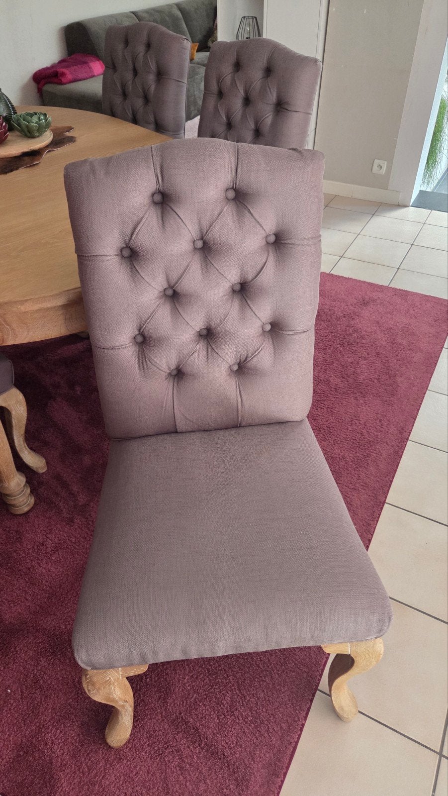 Zeer degelijke landelijke eetkamerstoelen met eiken poten., Ophalen of Verzenden