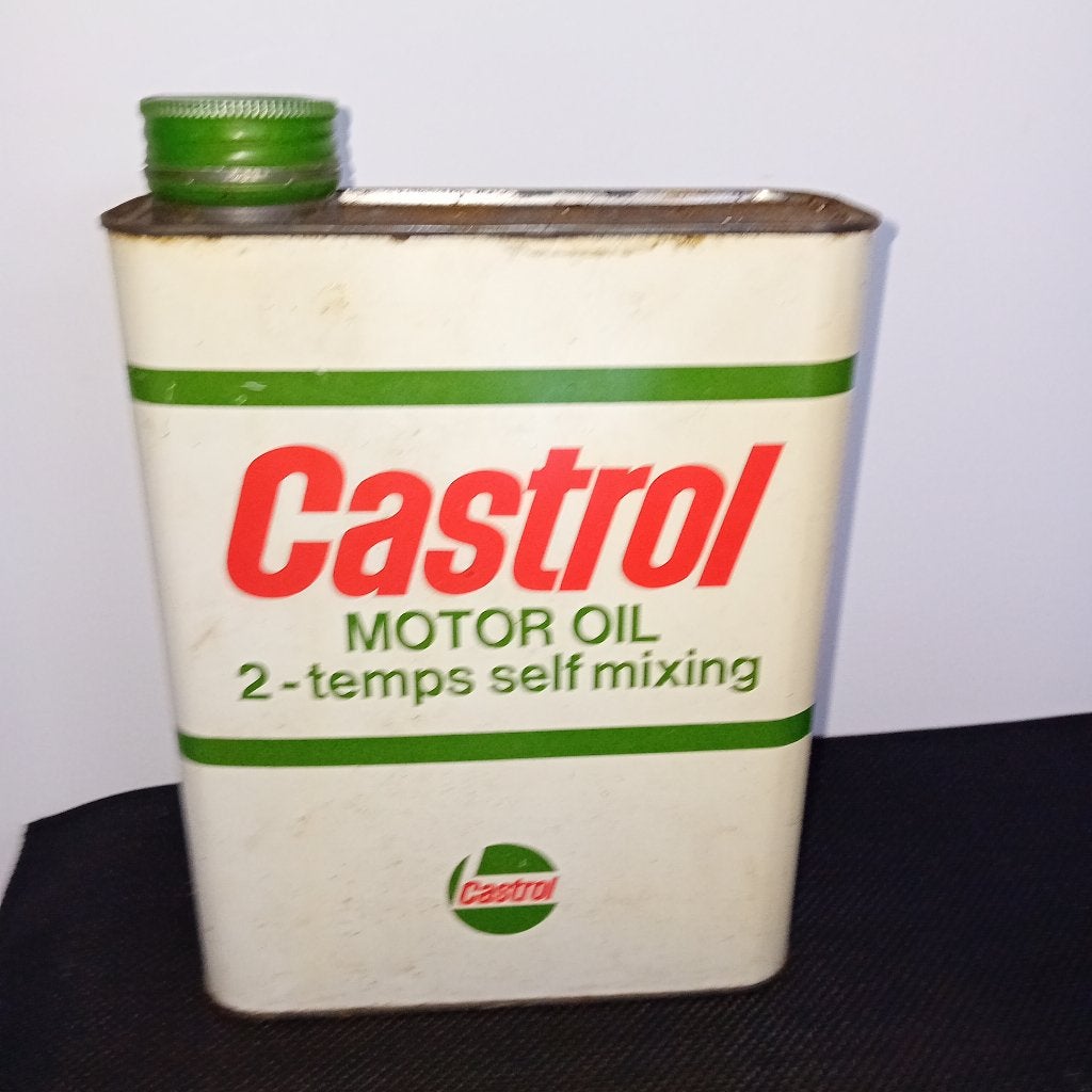 vintage olieblik CASTROL 2-takt, Ophalen of Verzenden, Gebruikt