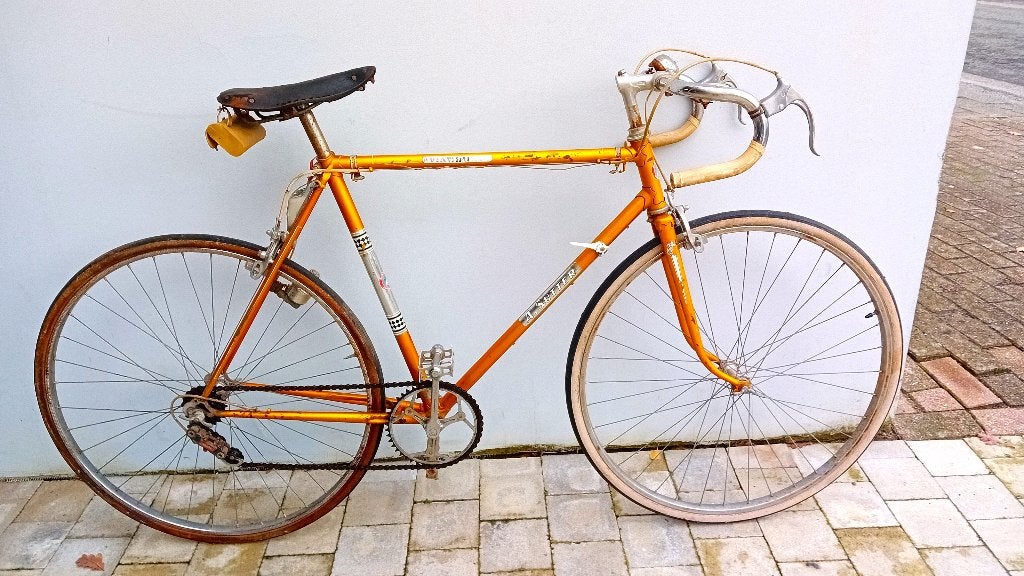 vélo de route vintage doré A. Sutter taille 56, 55 à 59 cm, Enlèvement, Frein sur jante, Années 60 ou plus récent