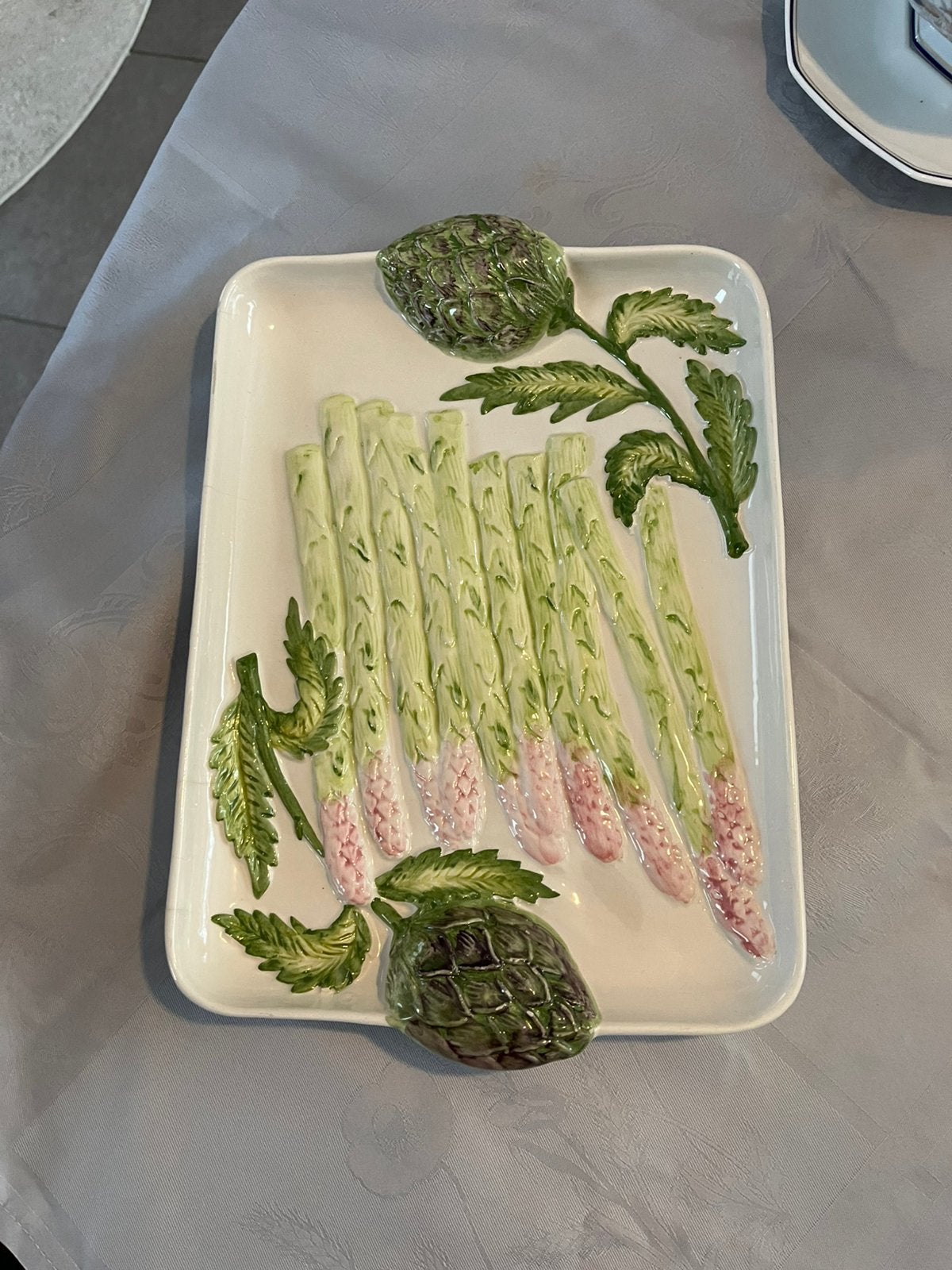 Plat asperges 5€, Maison & Meubles, Enlèvement, Comme neuf