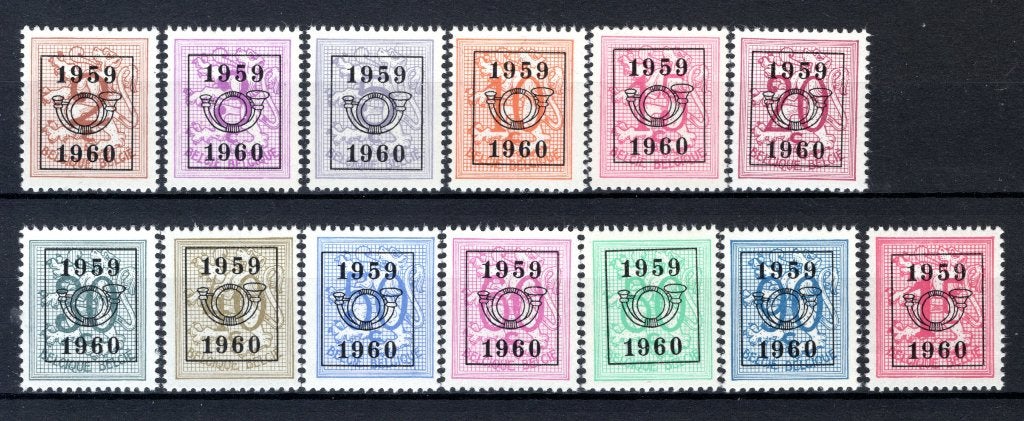 PRE686/698 MNH** 1959 - Cijfer heraldieke leeuw - REEKS 52, Verzenden, Postfris, Postfris