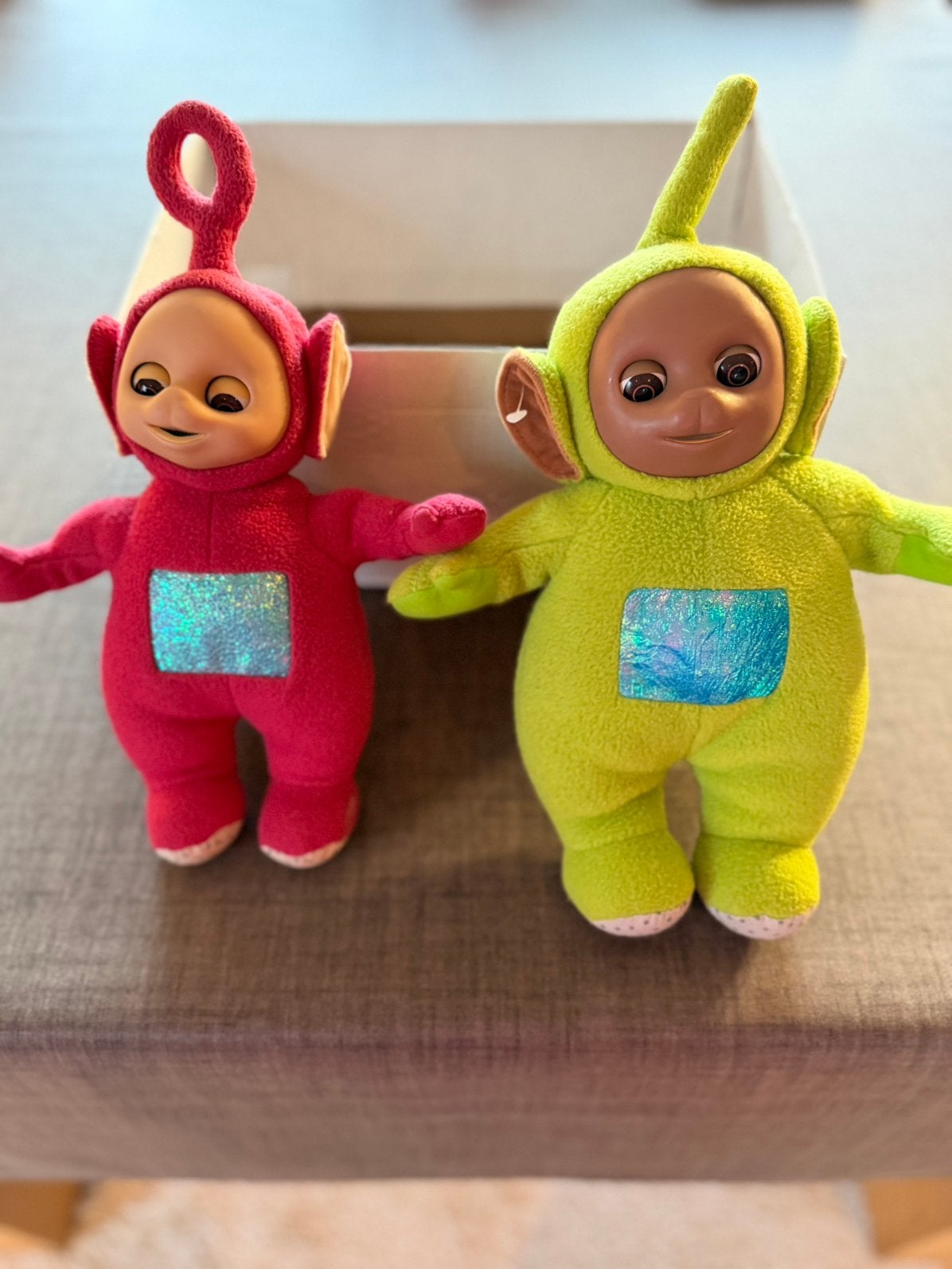 2 X Vintage Teletubbies knuffels van Ragdoll productions, Enfants & Bébés, Overige karakters, Autres marques, Rouge, Utilisé