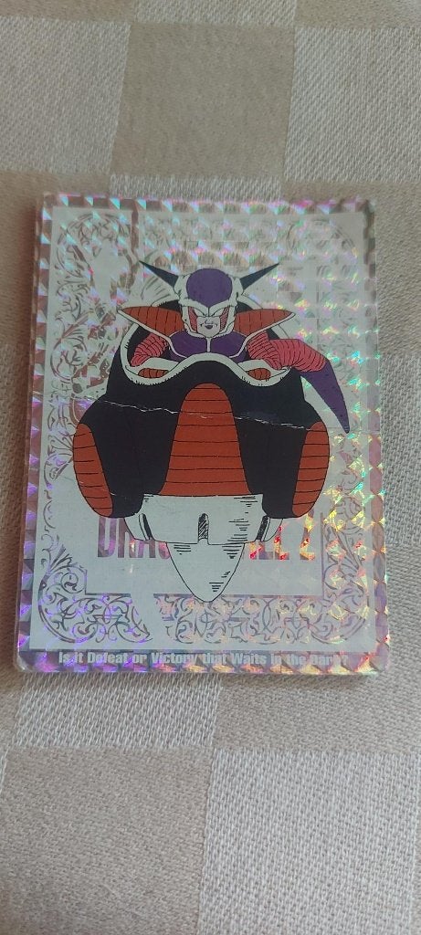 dragonball z kaart glitter card Frieza 1st form, Enlèvement ou Envoi, Utilisé, Cartes en vrac