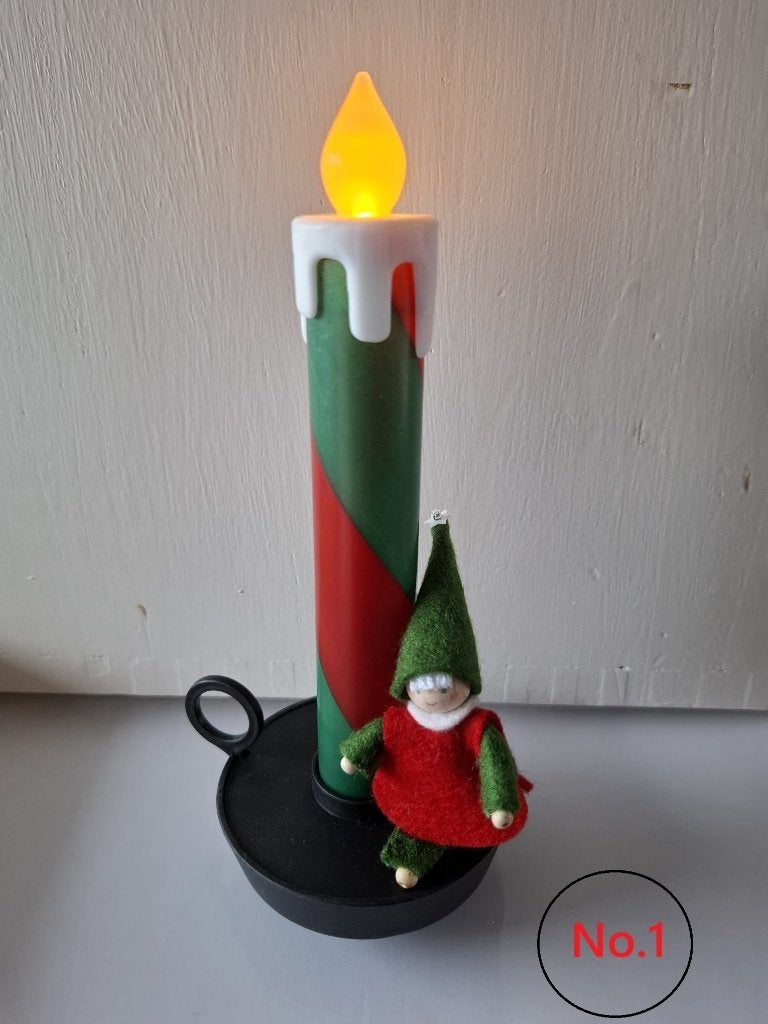 kerst kaarsje met vilt popje, Ophalen of Verzenden, Nieuw