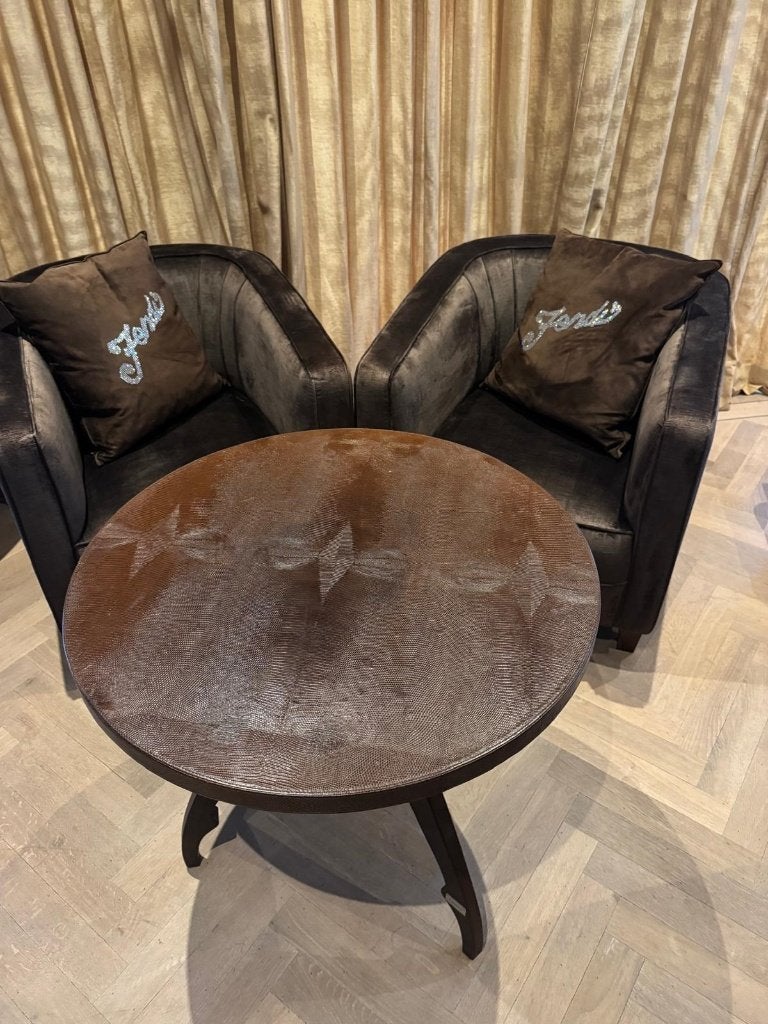 FENDI CASA COFFEE/COCKTAIL TABLE, Ophalen, Overige materialen, Rond, Zo goed als nieuw