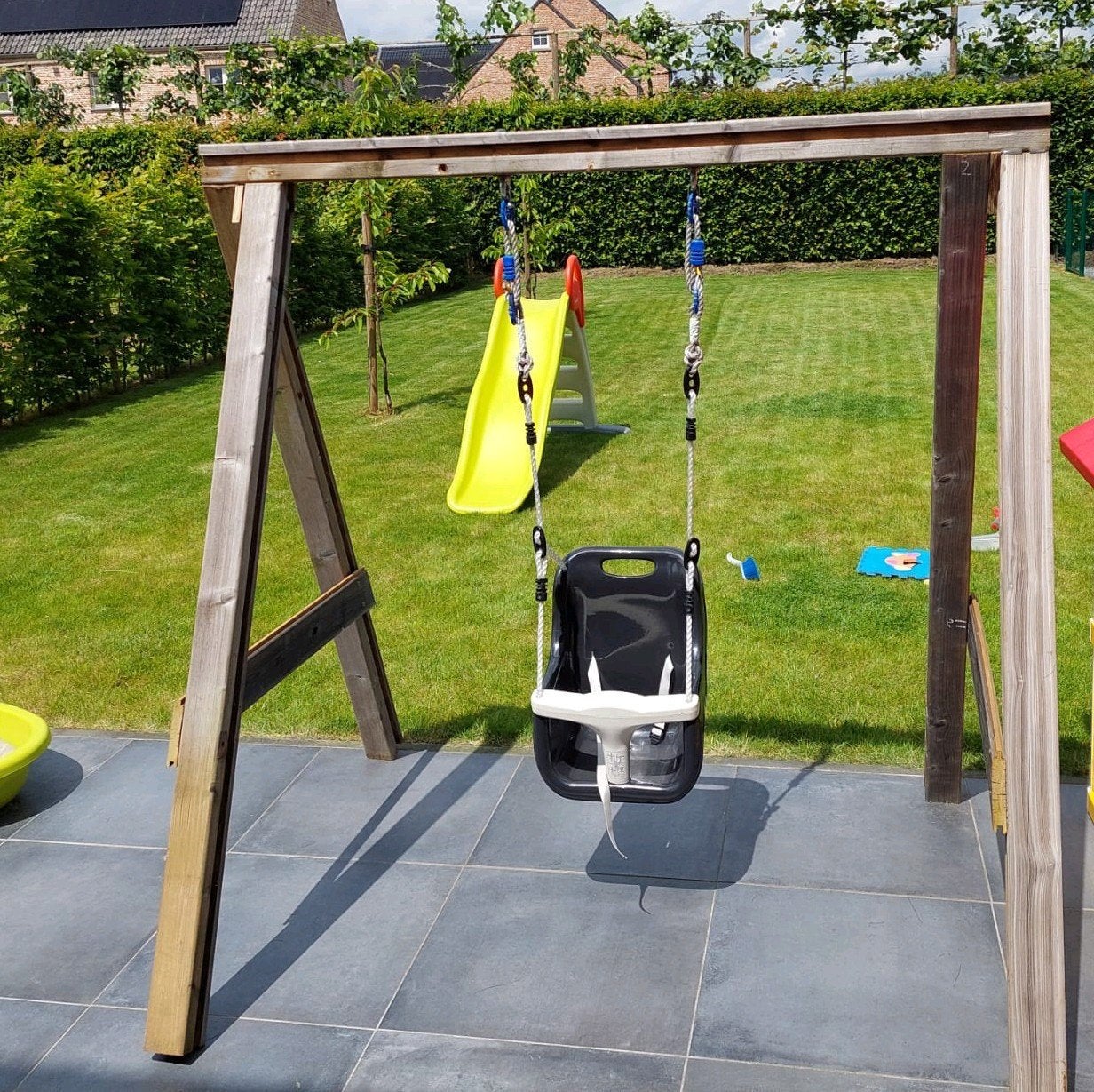 Peuter kleuterschommel, Ophalen