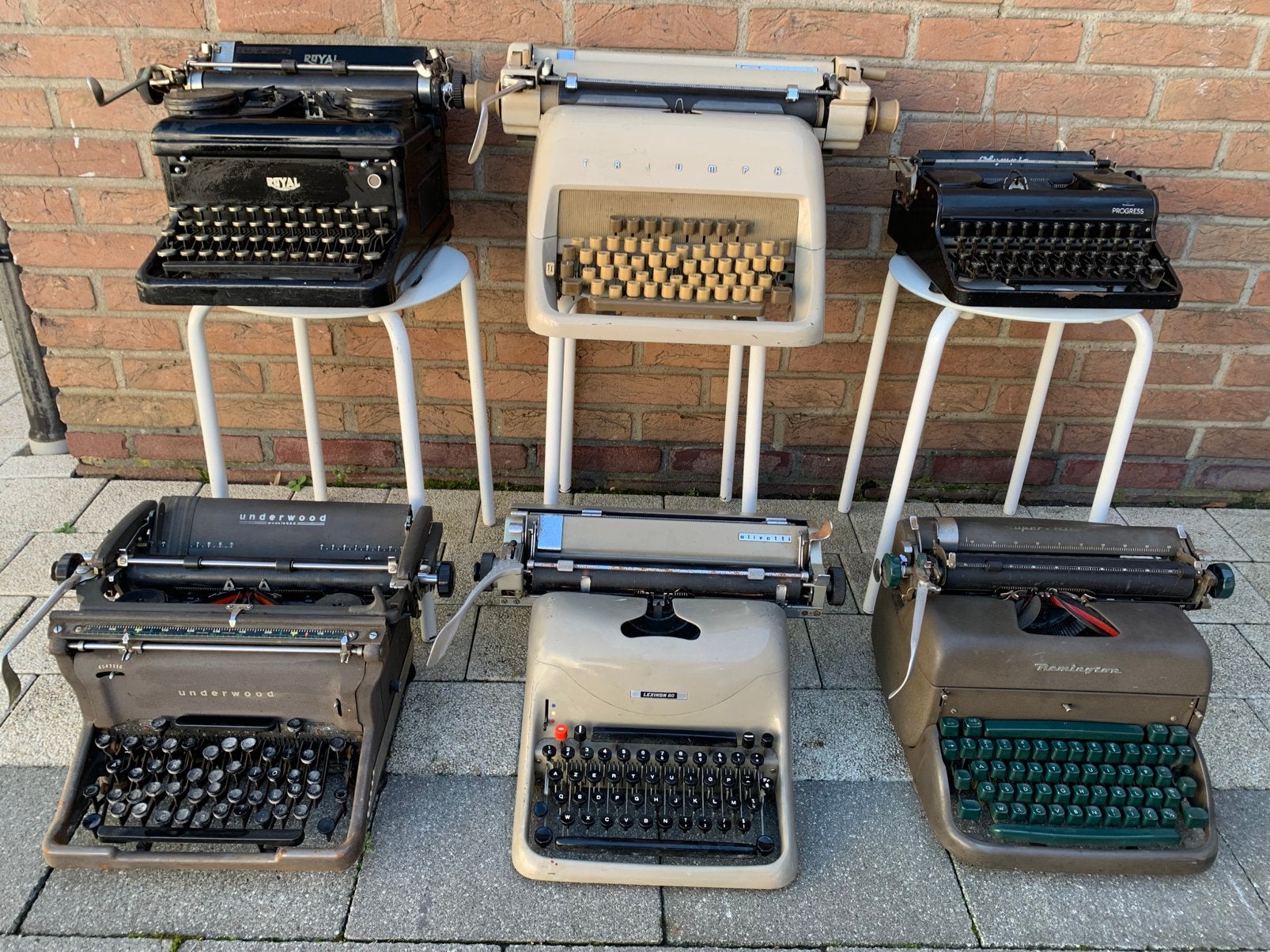 Antieken typmachines (lot. 6 stuks), Ophalen, Gebruikt