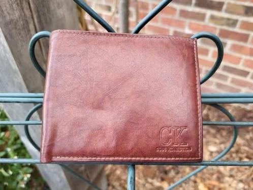 Vintage Bruine Leren Portemonnee – CK Cuir Konection - nieuw, Handtassen en Accessoires, Portemonnees, Ophalen