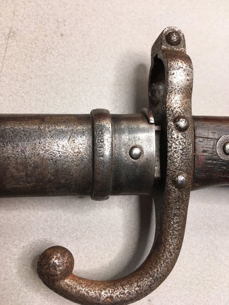 Fusil à baïonnette Gras avec fourreau fabriqué à Paris, Collections, Enlèvement, Armée de terre, Couteau ou Poignard