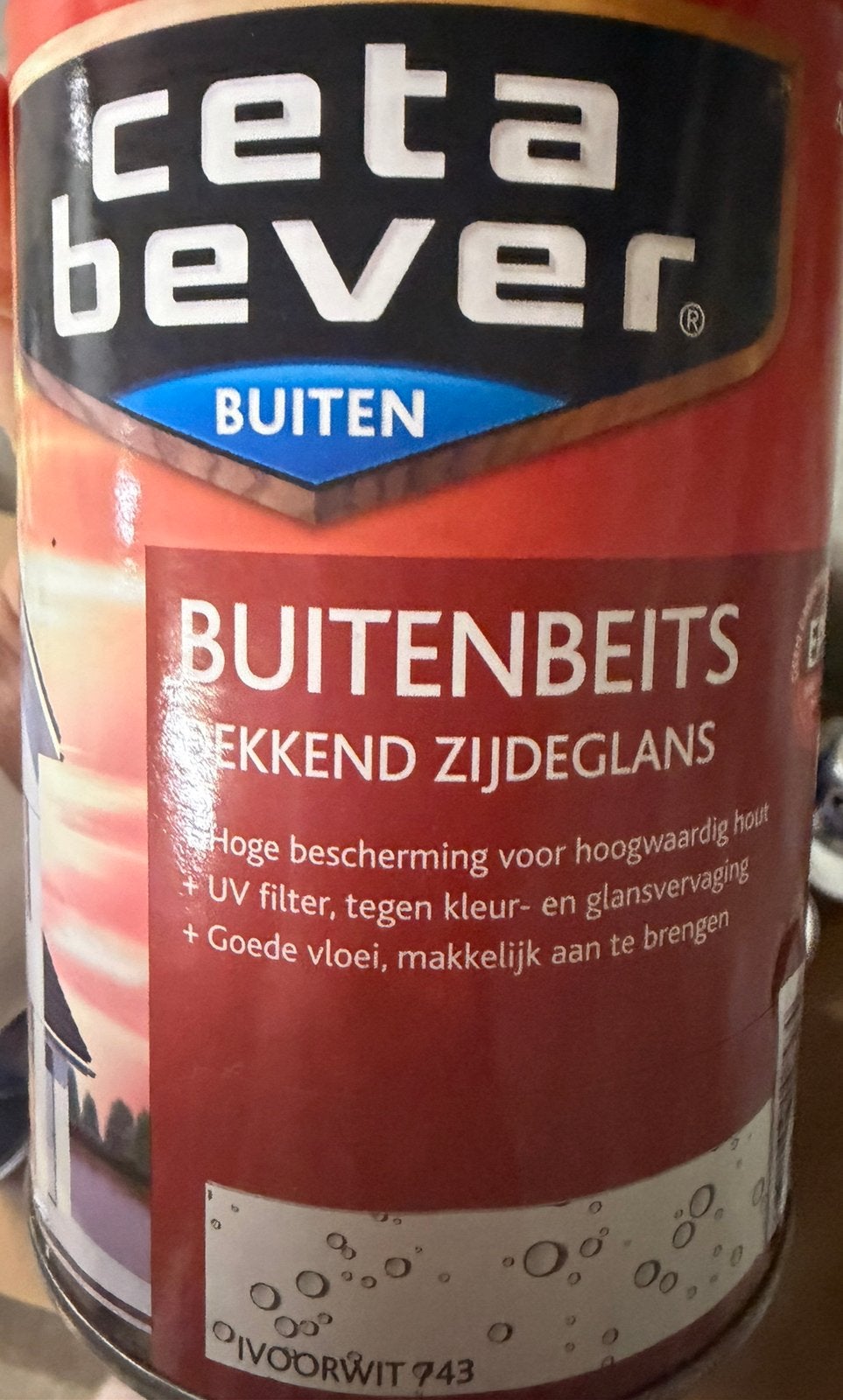 Cetabever dekkende beits ivoorwit 0,75liter en 1,25liter, Hobby & Loisirs créatifs, Peinture, Enlèvement ou Envoi, Neuf