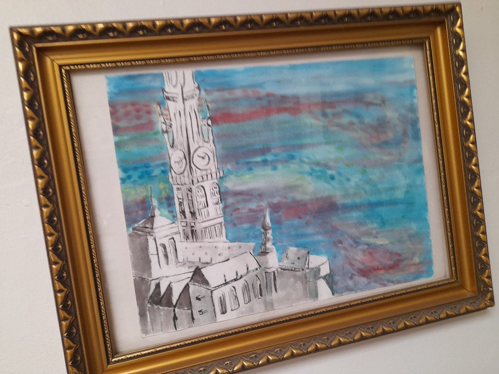 tekening en aquarel, Antiquités & Art, Art | Dessins & Photographie, Enlèvement, Dessin, Aquarelle