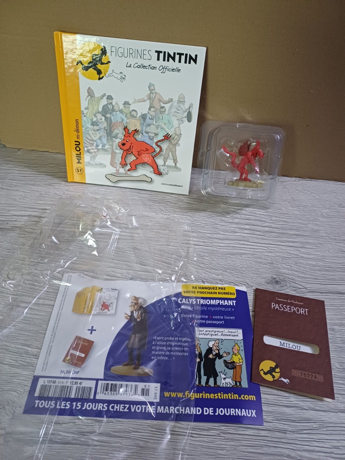 Figurine Milou démon 51 Tintin diable, Enlèvement ou Envoi, Tintin, Comme neuf, Statue ou Figurine