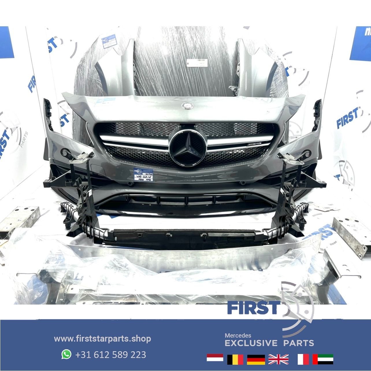 W117 CLA 45 AMG VOORKOP COMPLEET FACELIFT Mercedes CLA45 AMG, Gebruikt, -, Voor, Ophalen of Verzenden