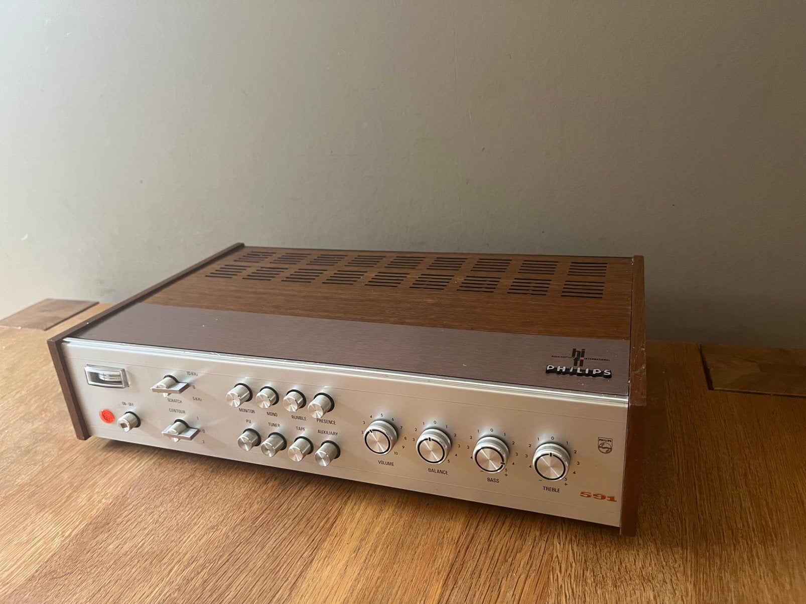 Versterker Philips 591 van 1969!, Ophalen of Verzenden, Gebruikt, Stereo, Overige merken