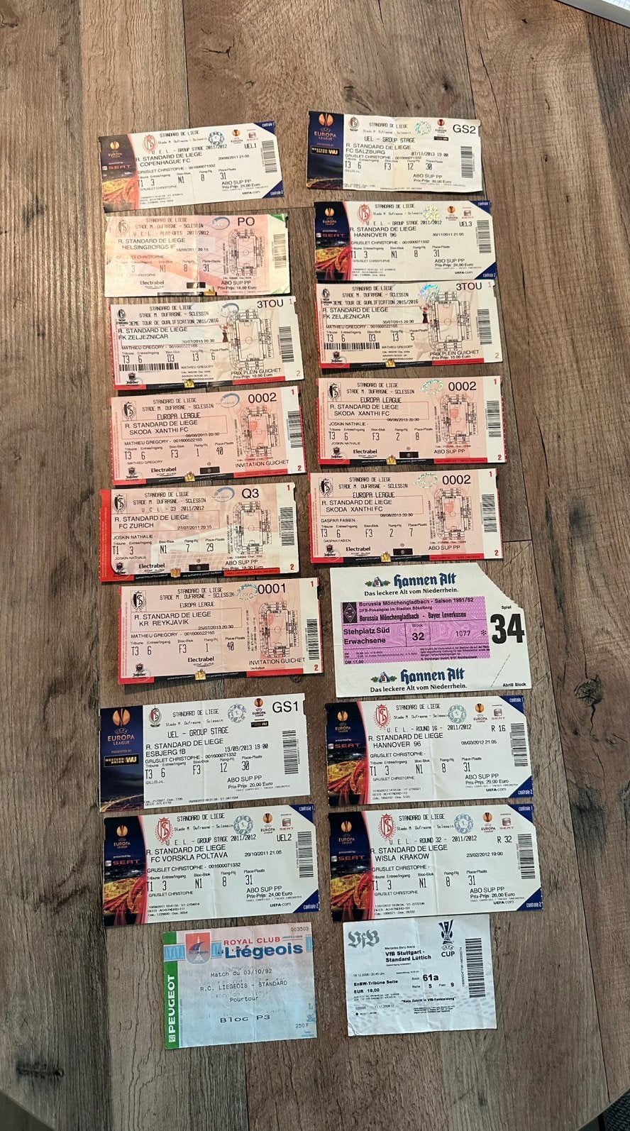 Tickets de foot vintage, Enlèvement ou Envoi, Utilisé, Autres types
