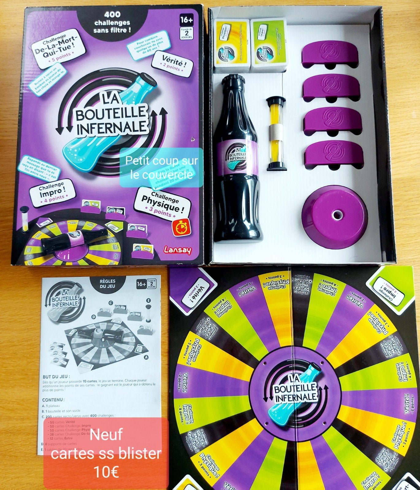 Jeu La bouteille infernale, Enlèvement ou Envoi, Comme neuf