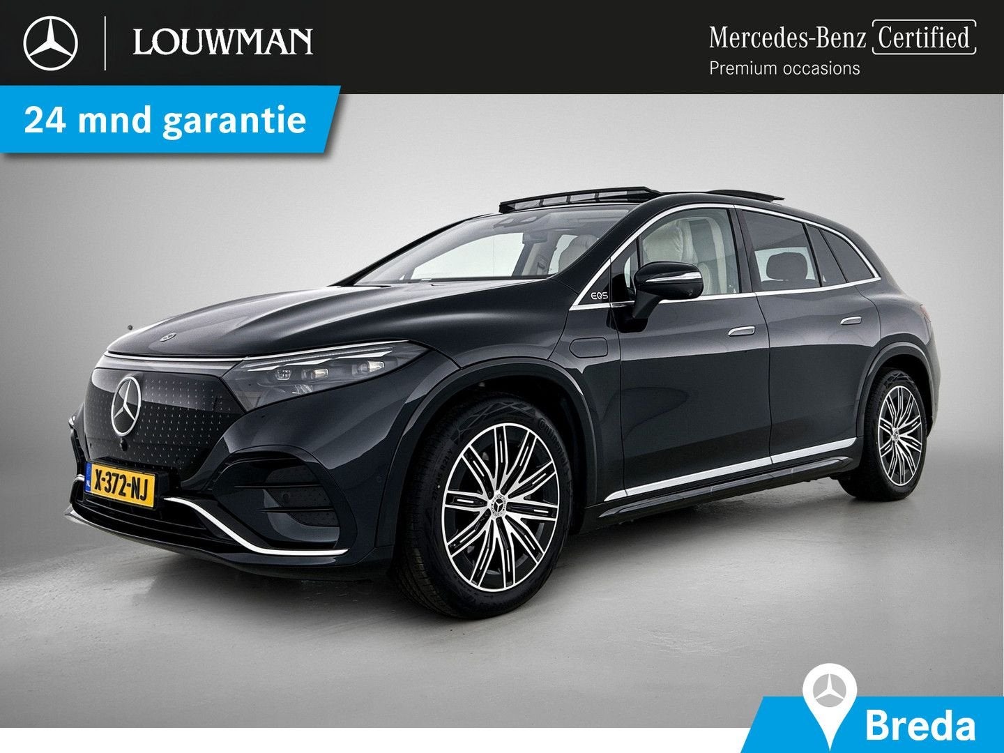 Mercedes-Benz EQS SUV 450+ AMG Premium plus 108 kWh AMG Line, Auto's, Mercedes-Benz, Automaat, Beige, Elektrisch, SUV of Terreinwagen