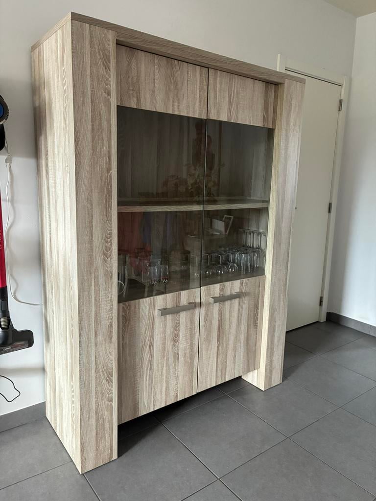 Vitrine kast, Huis en Inrichting, Ophalen, Zo goed als nieuw, Minder dan 50 cm, 150 tot 200 cm