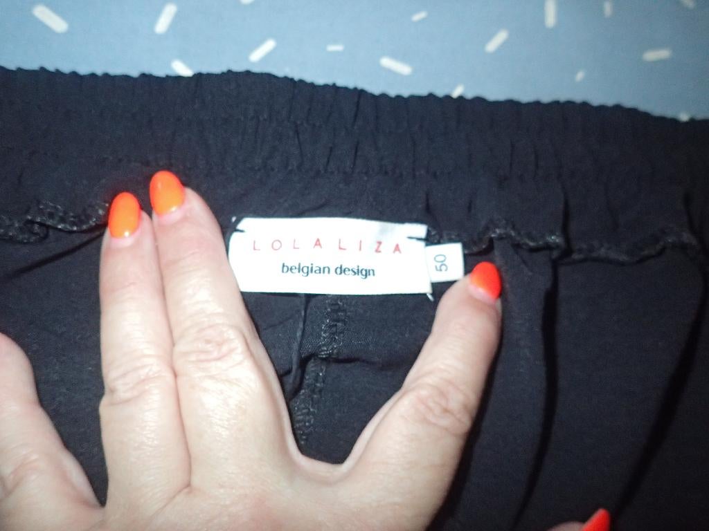 Wijde broek maat 50 ; zwart Lola &Liza, nieuw met label, Lola & Liza, Zwart, Maat 46/48 (XL) of groter, Nieuw