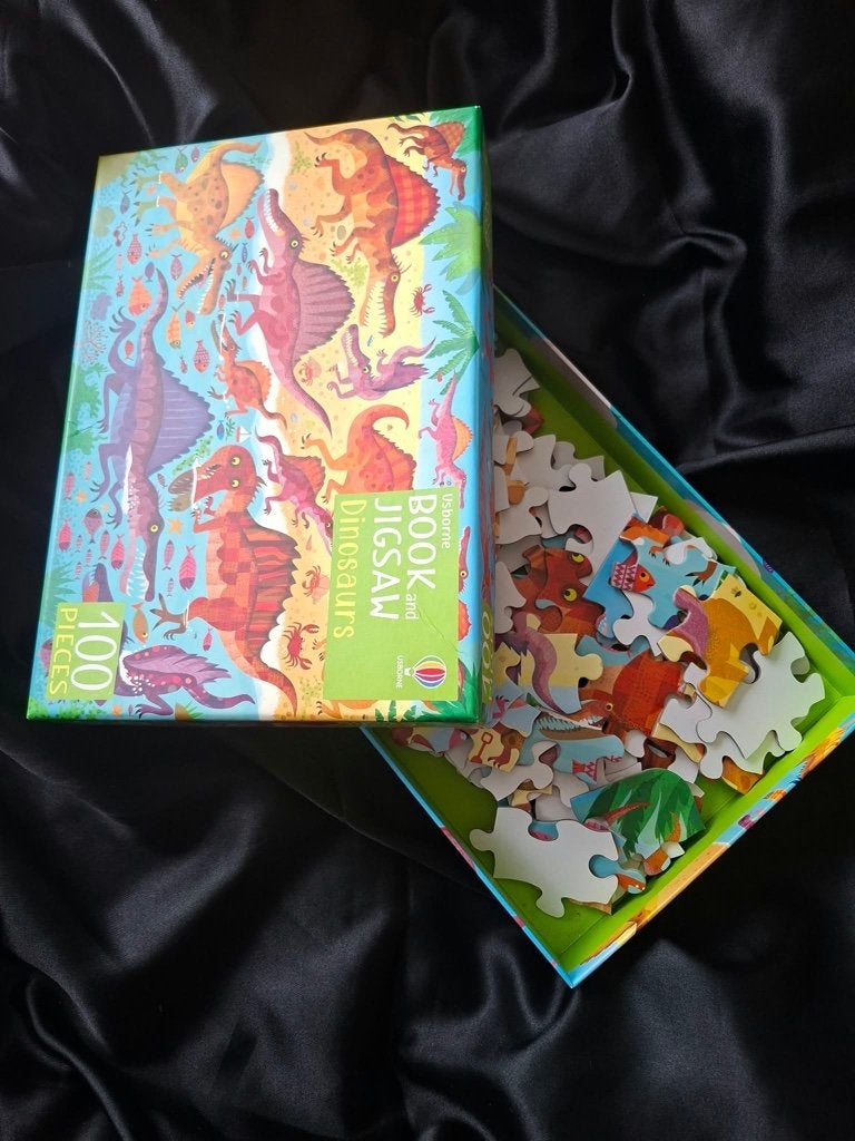 PUZZLE DINOSAURS, Ophalen of Verzenden, Meer dan 50 stukjes, Gebruikt, 6 jaar of ouder