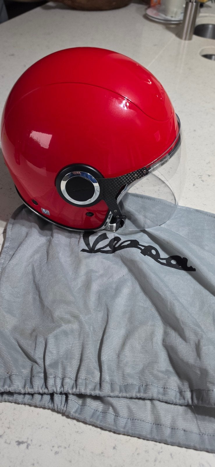 originele vespa helm, Vélos & Vélomoteurs, Enlèvement, Comme neuf