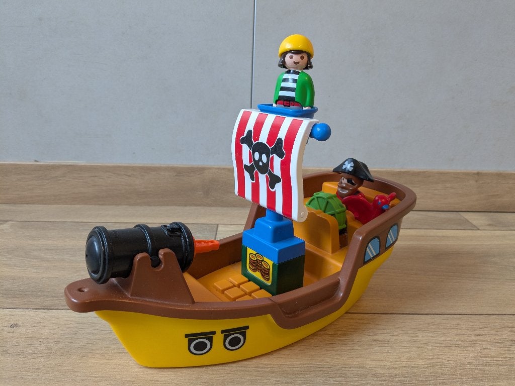 Playmobil Piratenschip, Gebruikt, Complete set, 1.2.3, Ophalen of Verzenden