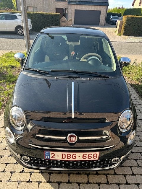 auto fiat 500, Auto's, Fiat, 4 cilinders, Leder en Stof, Zwart, Handgeschakeld