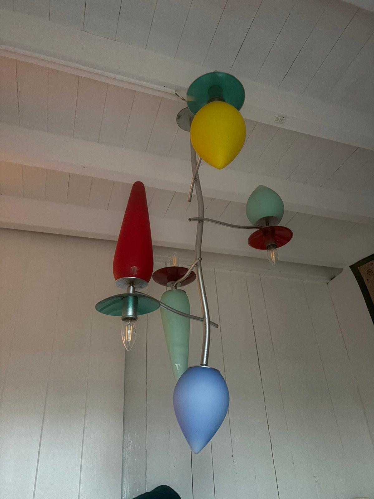 Vintage artemide plafondlamp, Ophalen, Vintage, Groen, Hanglamp