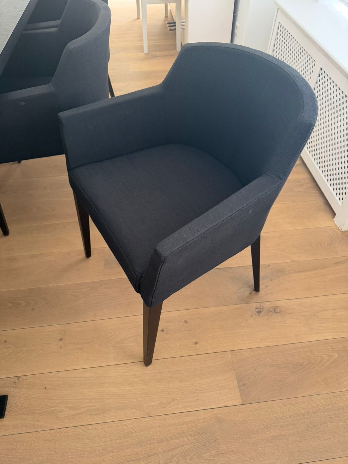 Zwarte kuipstoelen, Maison & Meubles, Chaises, Enlèvement, Tissus, Noir, Cinq, Six Chaises ou plus