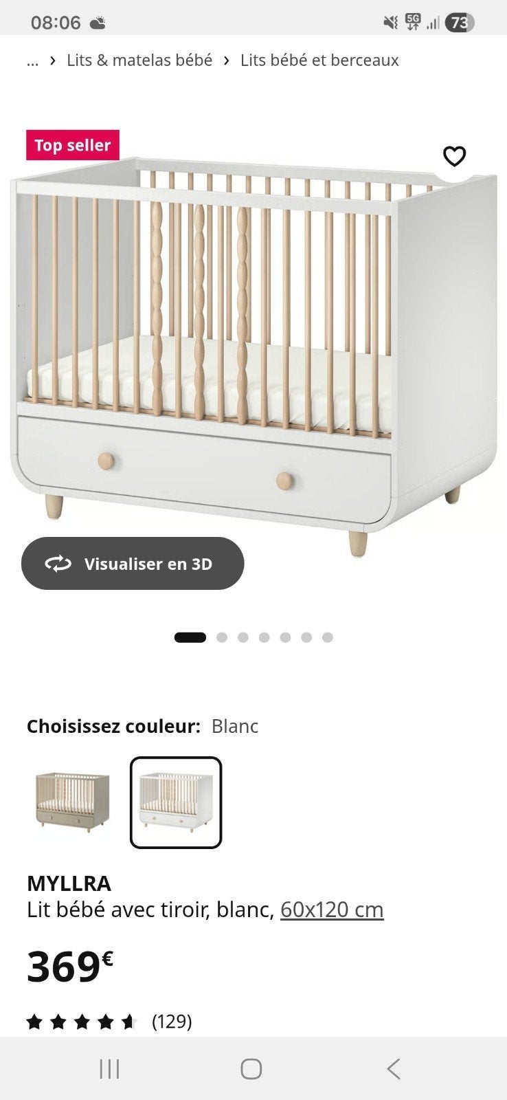 Chambre Myllara ikea, Enlèvement, Comme neuf, Garçon ou Fille