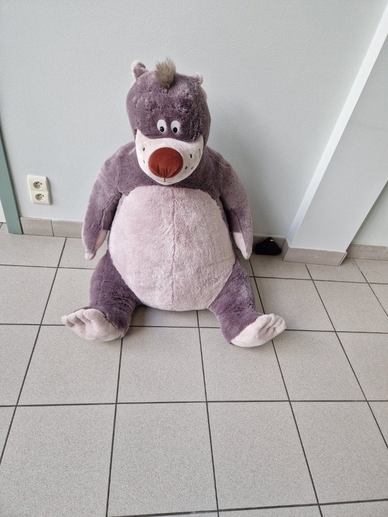 Grote Disney Baloe Knuffelbeer – Jungle Book – 90 cm –, Ophalen, Disney, Beer, Grijs