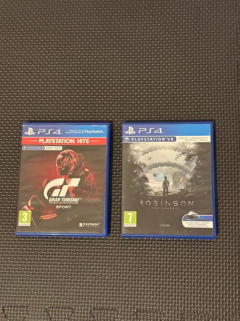 Ps4 VR  Gran Turismo sport & Robinson The journey, Games en Spelcomputers, Ophalen, Zo goed als nieuw, Sport