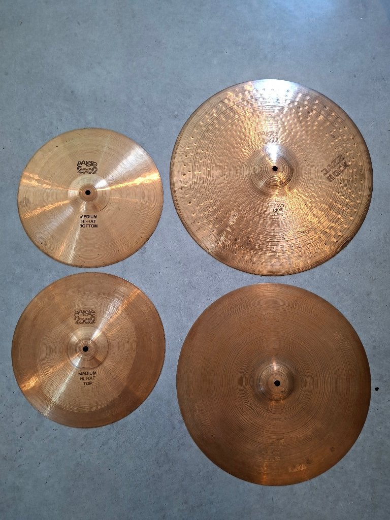 Bekkenset Paiste 2002 Black Label (14, 20, 18), Muziek en Instrumenten, Ophalen, Gebruikt