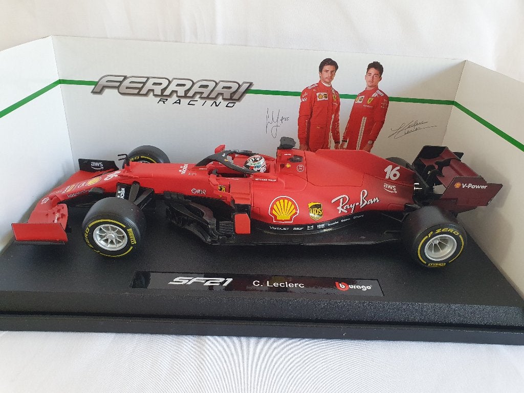 Charles Leclerc Ferrari SF-21 2021 Bburago 1:18, Hobby en Vrije tijd, Ophalen of Verzenden, Nieuw, Auto, Burago