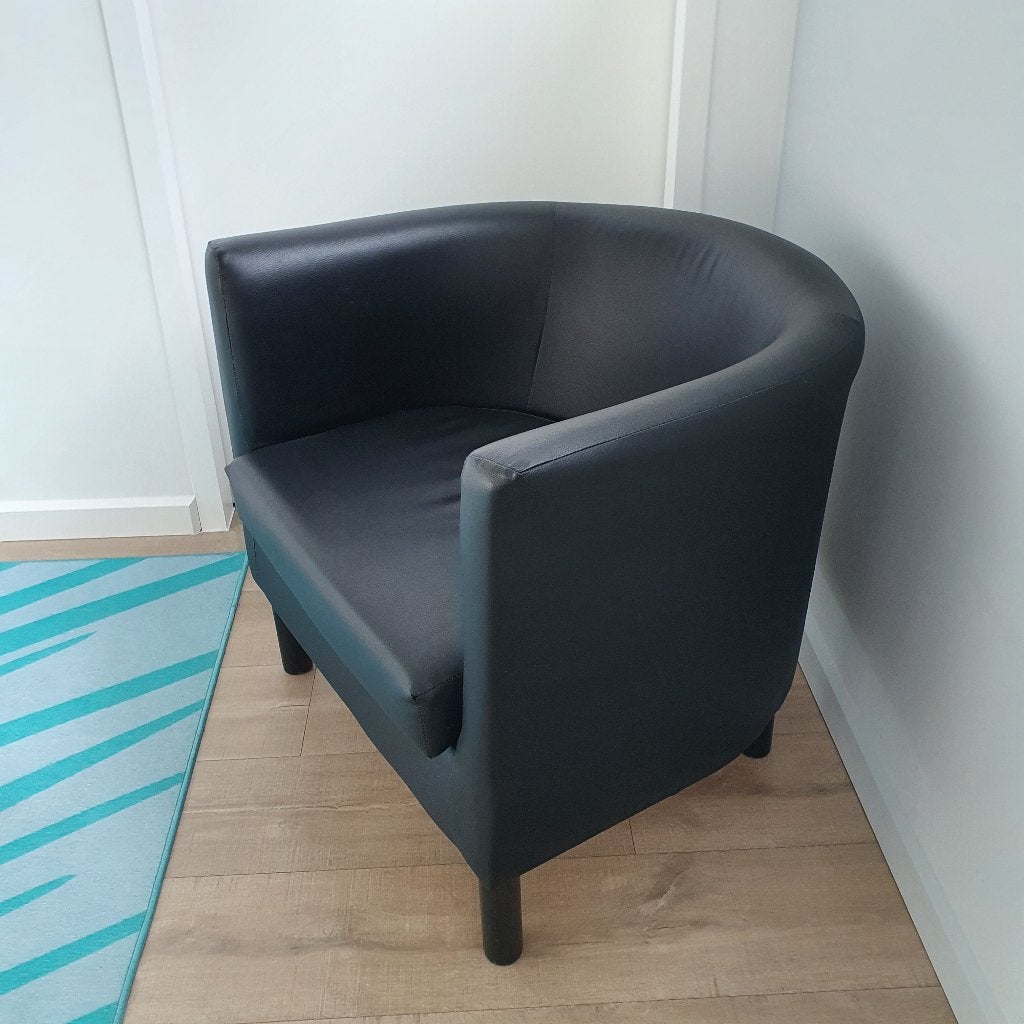 FAUTEUIL IKEA ZWART, EENPERSOONSZETEL, Ophalen