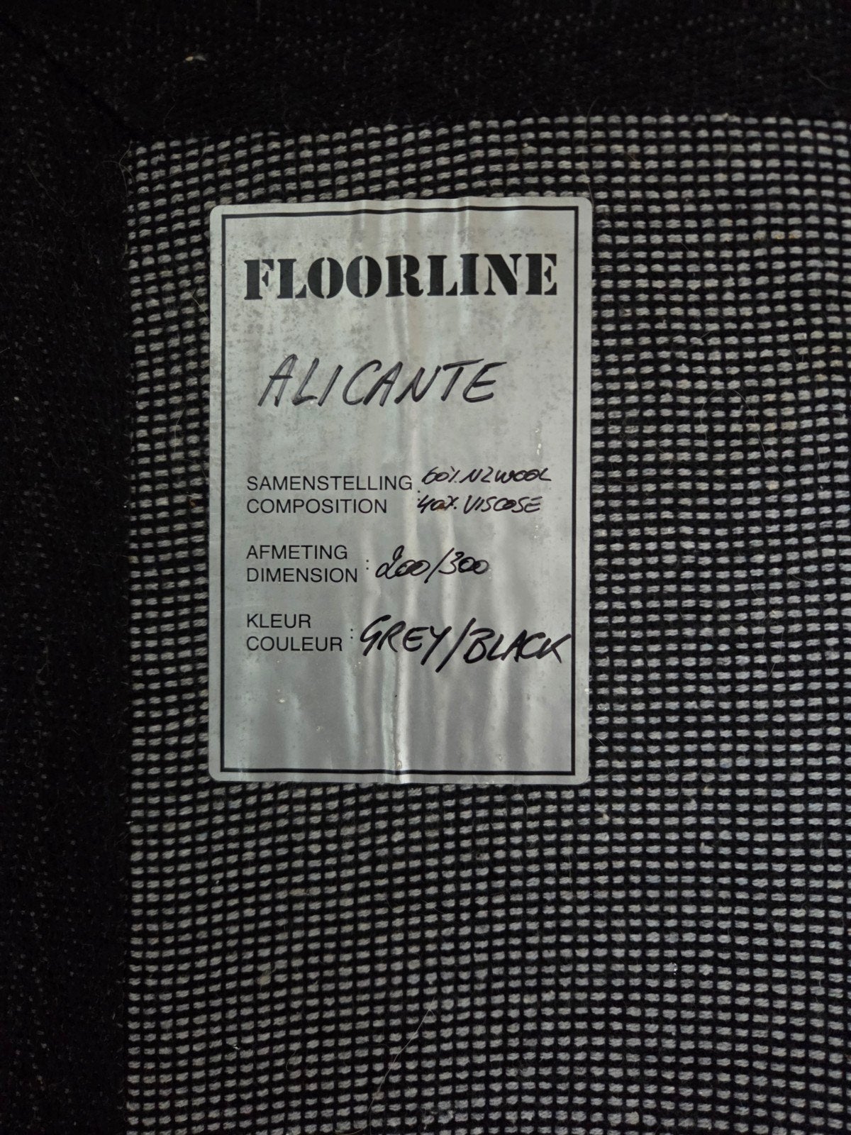 wollen tapijt, Gris, 200 cm ou plus, 150 à 200 cm, Enlèvement