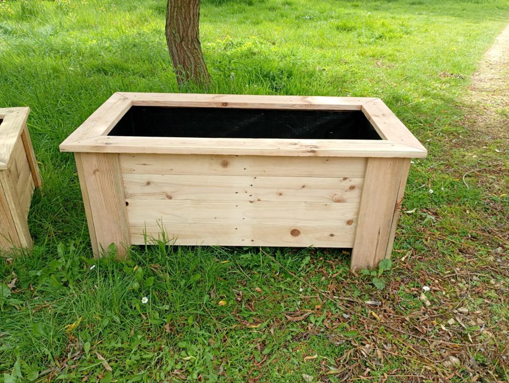 Grand bac à fleurs ou jardinière | Bois d'épicéa, Jardin & Terrasse, Bacs à fleurs & Jardinières, Comme neuf, Bois, Intérieur
