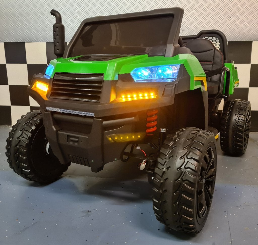 Farmer Truck - 4x4 - 12 volt - leren zit - 2 persoons - RC, Enlèvement ou Envoi, Neuf, Télécommande