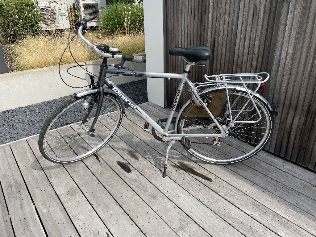 Herenfiets Minerva, Gebruikt, Velgrem, Versnellingen, 57 tot 61 cm