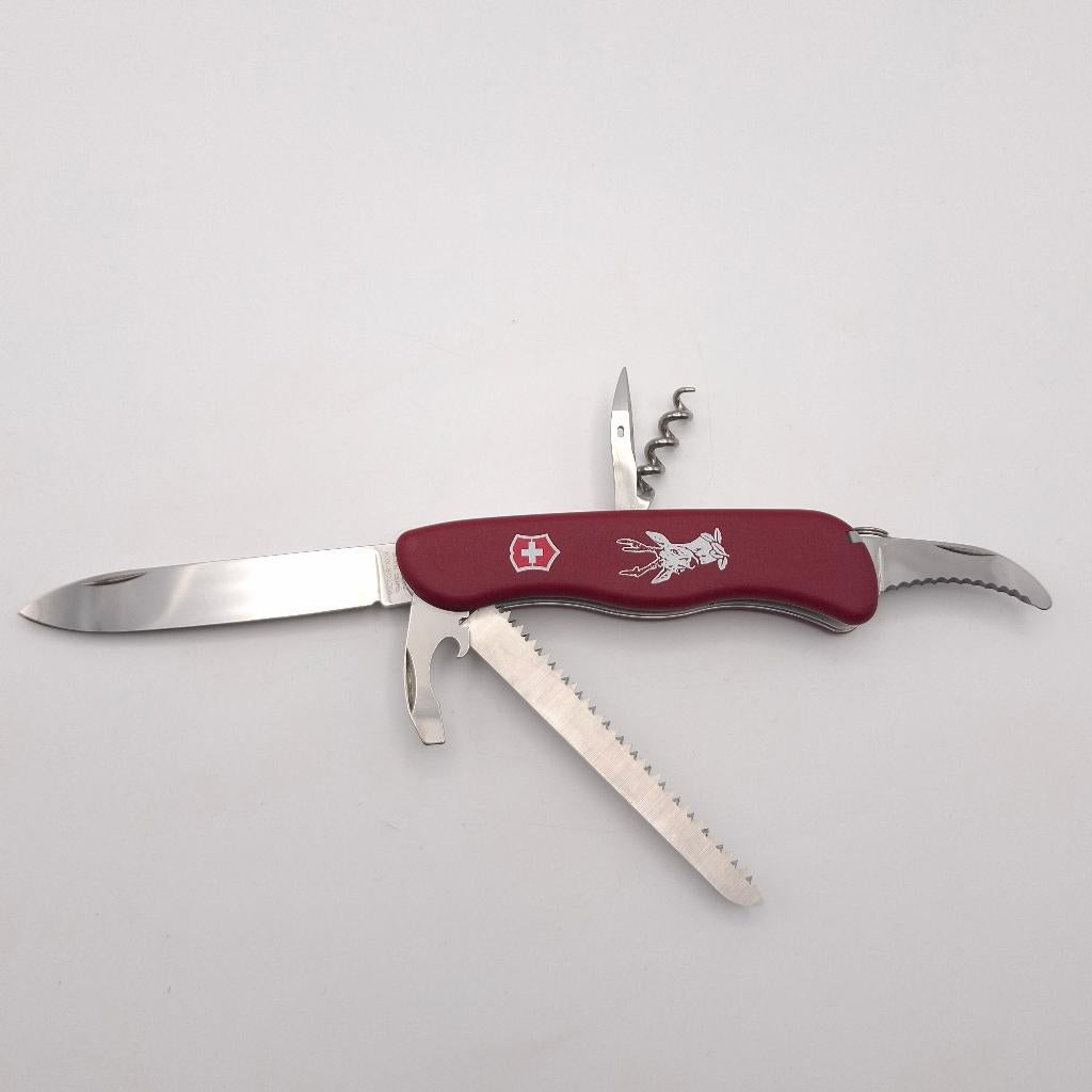 Victorinox Hunter Rood Zwitsers Zakmes, Caravans en Kamperen, Kampeergereedschap, Zo goed als nieuw, Ophalen of Verzenden