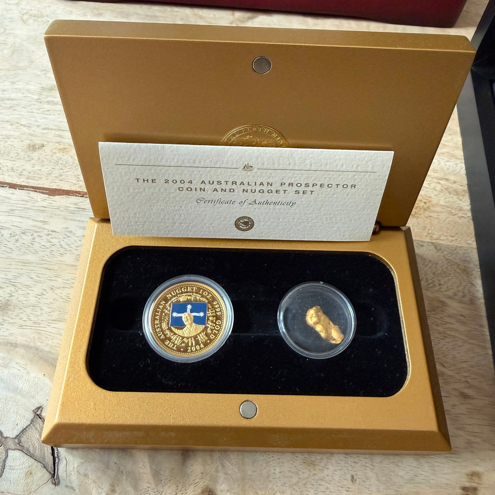 Coffret Rare or 24k 1oz + pepite d’or, Enlèvement ou Envoi, Or