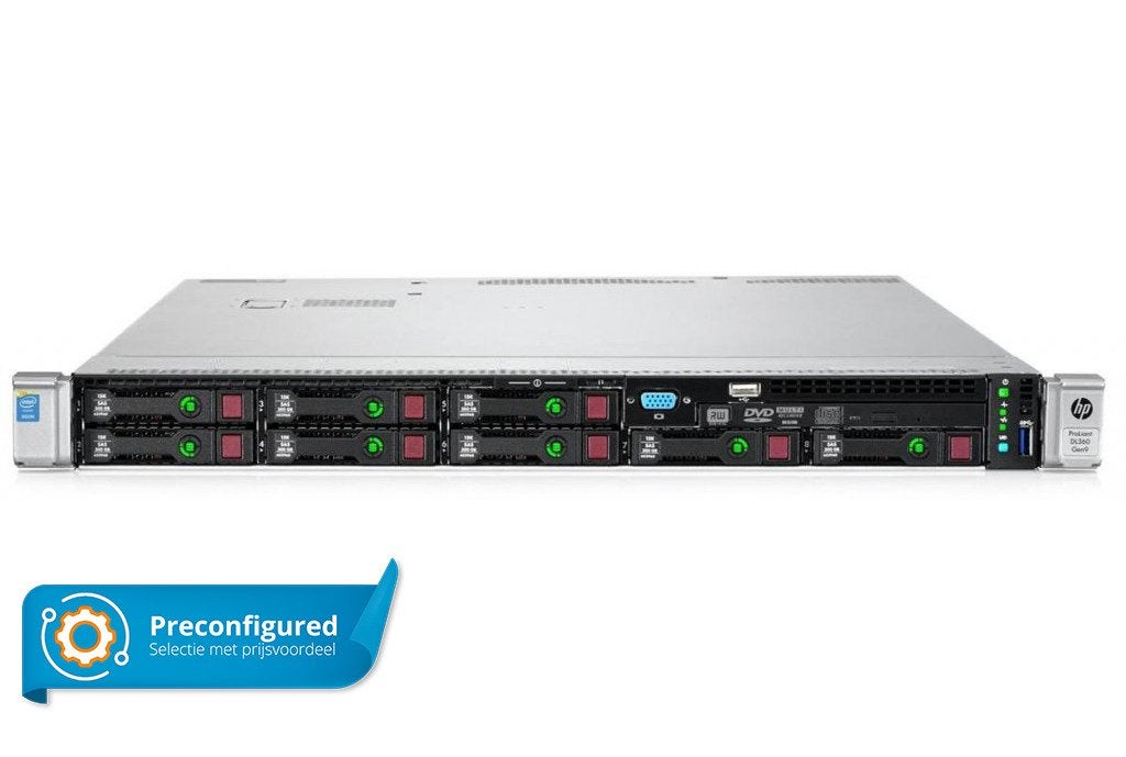 HPE ProLiant DL360 Gen9 - Preconfigured, Informatique & Logiciels, Serveurs, Reconditionné, 2 à 3 Ghz, 64 GB, Composants échangeables à chaud